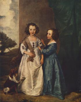 Anthony Van Dyck : Portrait of Philadelphia and Elisabeth Cary